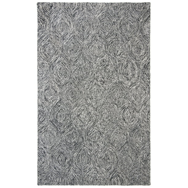 Ivory 4' x 6' Safavieh Micro-Loop Collection MLP152F Handmade Premium Wool Area Rug Grey 